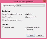 Brisanje predpomnilnika v brskalniku Mozilla Firefox