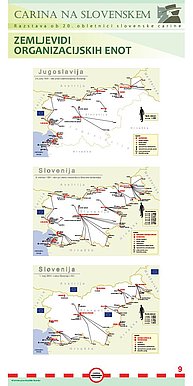 Plakat z naslovom "Zemljevidi organizacijskih enot".